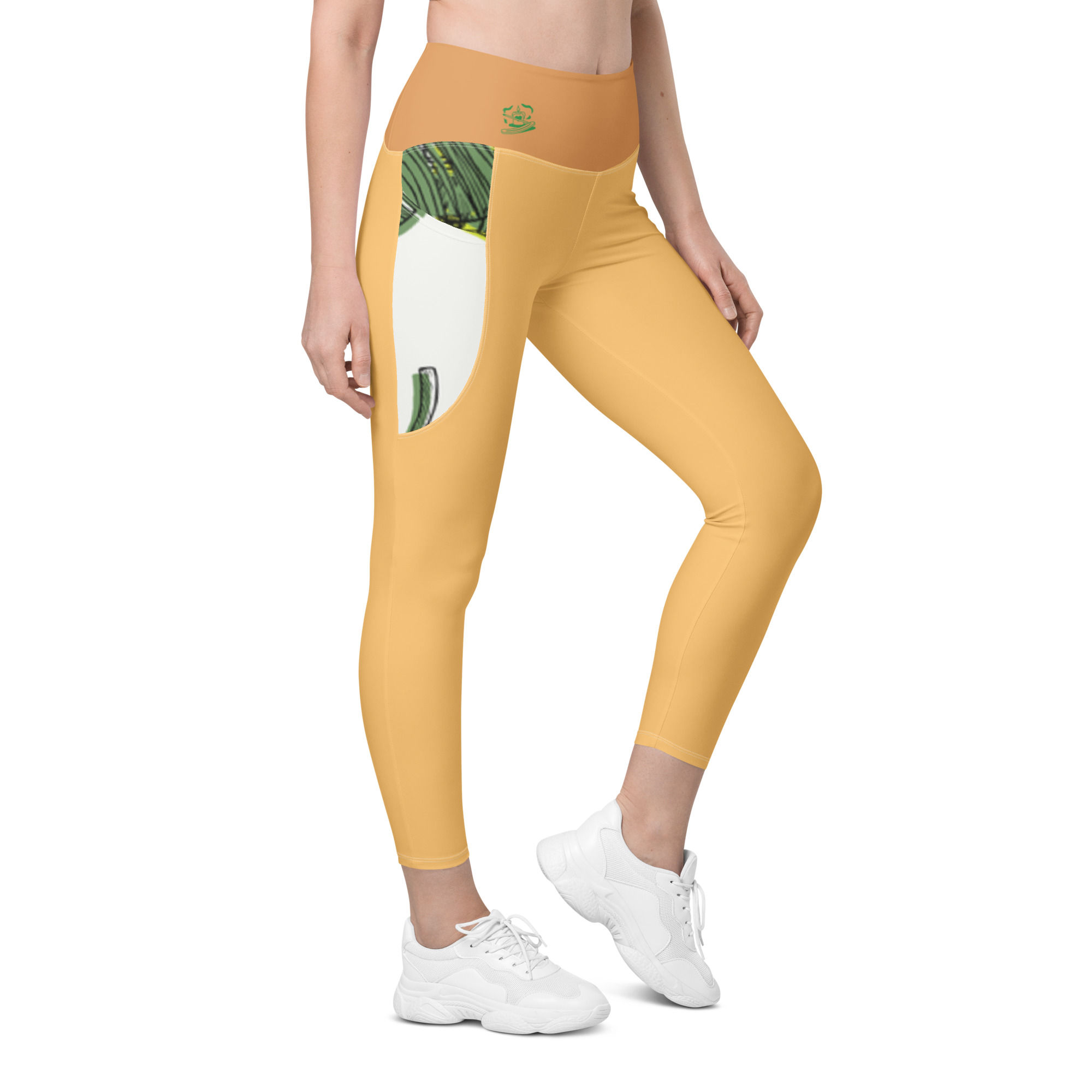 Chardonnay & Porsche Yoga Leggings with Leaves pockets