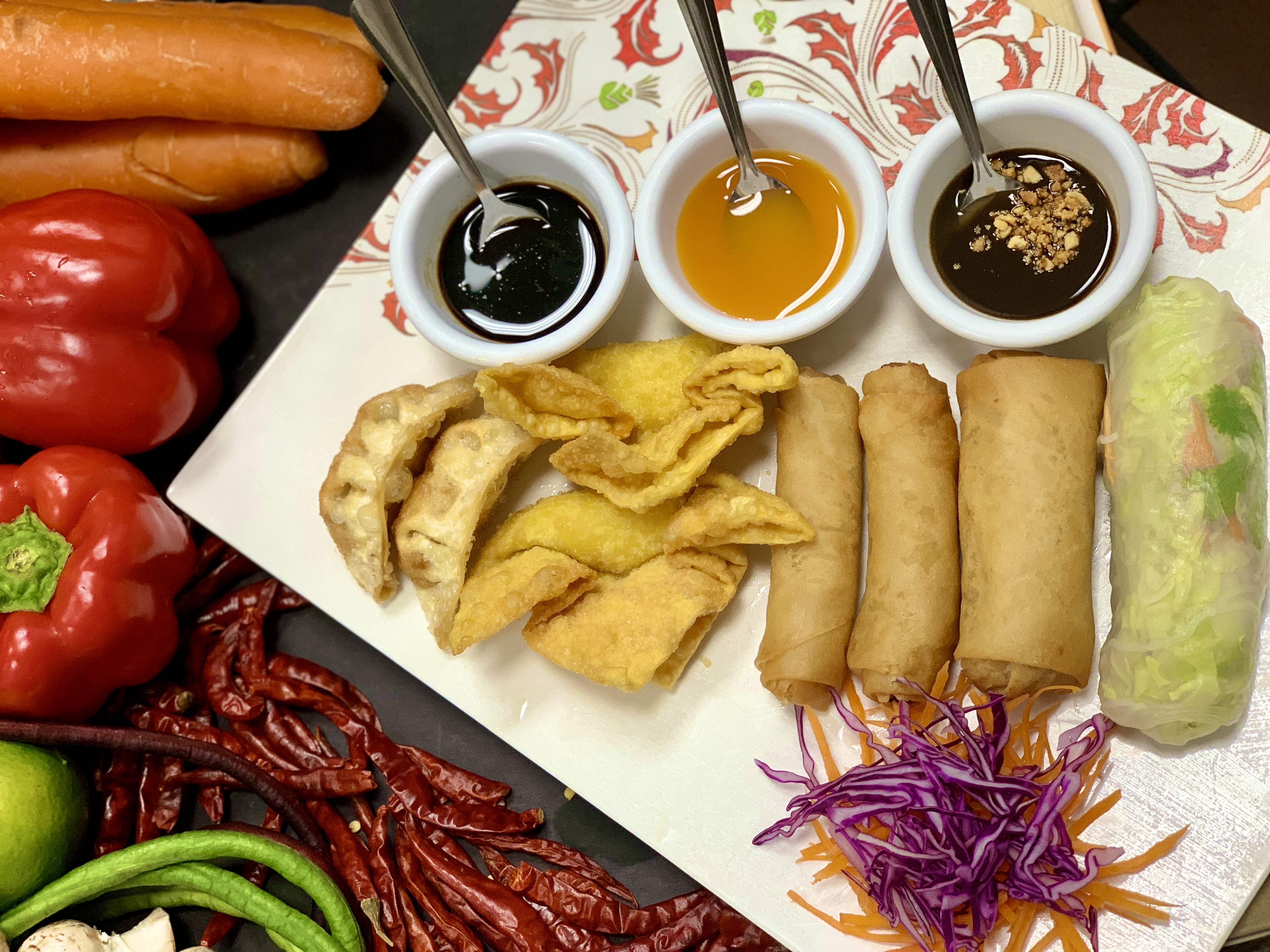 Arranged Food and Objects