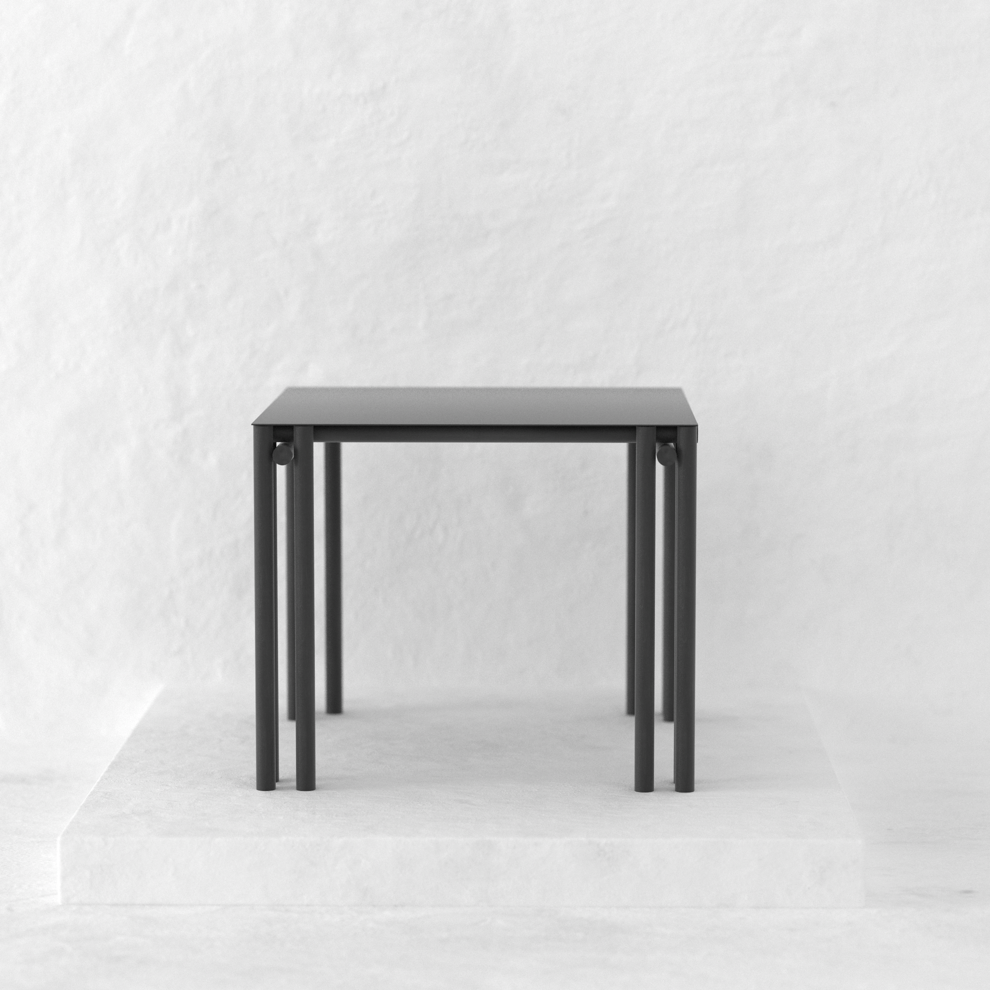 Mesa Dólmen 90 x 90 cm - Negro
