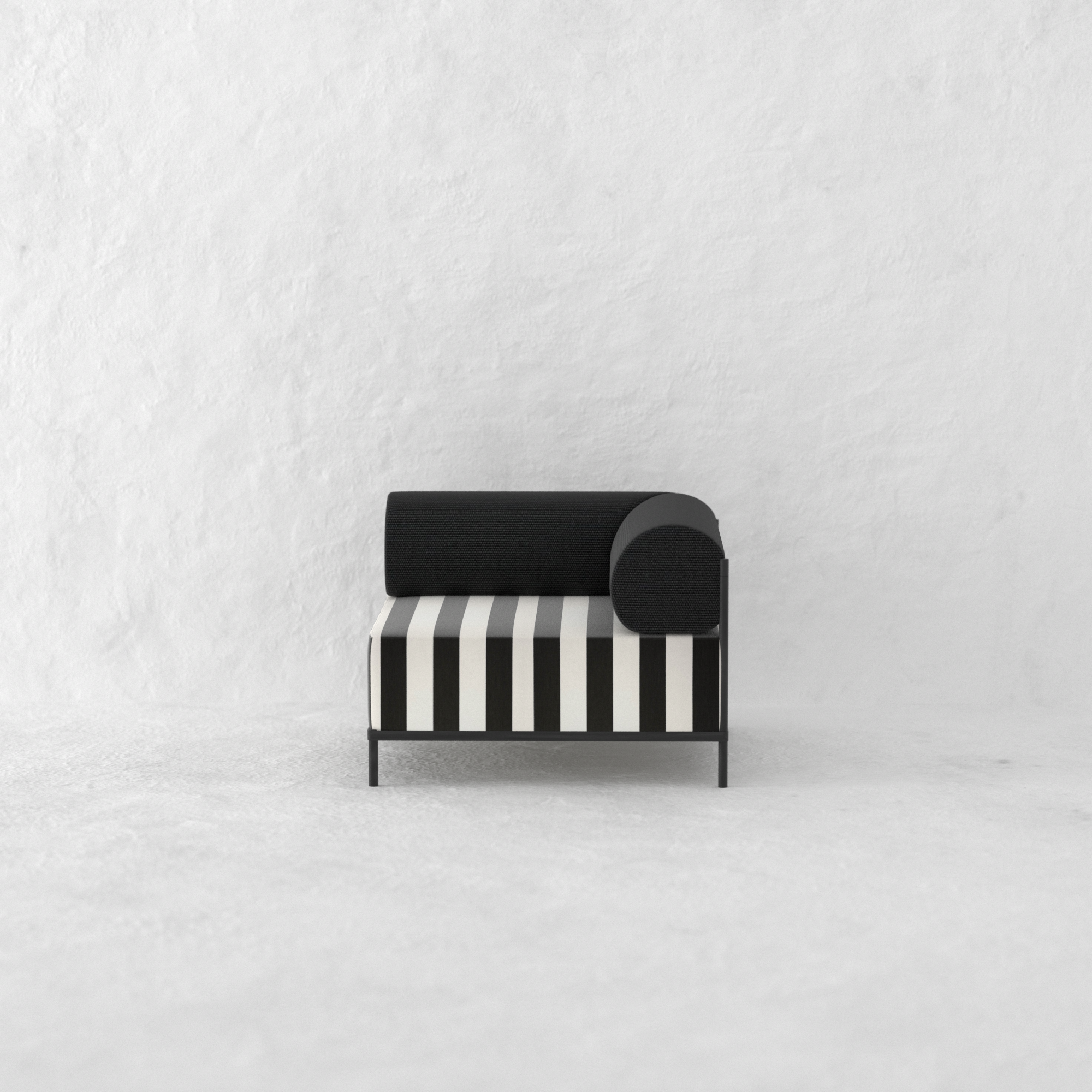 Sofá Muna - Franjas Negras - Módulo Derecho