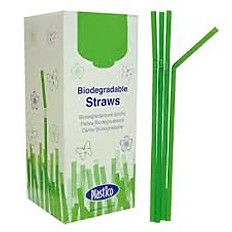 Bio Straw, Green, Bendy