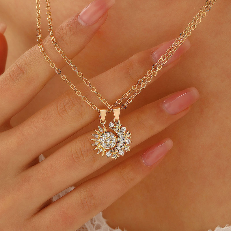 Thumbnail: Two Halves, One Love – Magnetic Sun & Moon Necklace