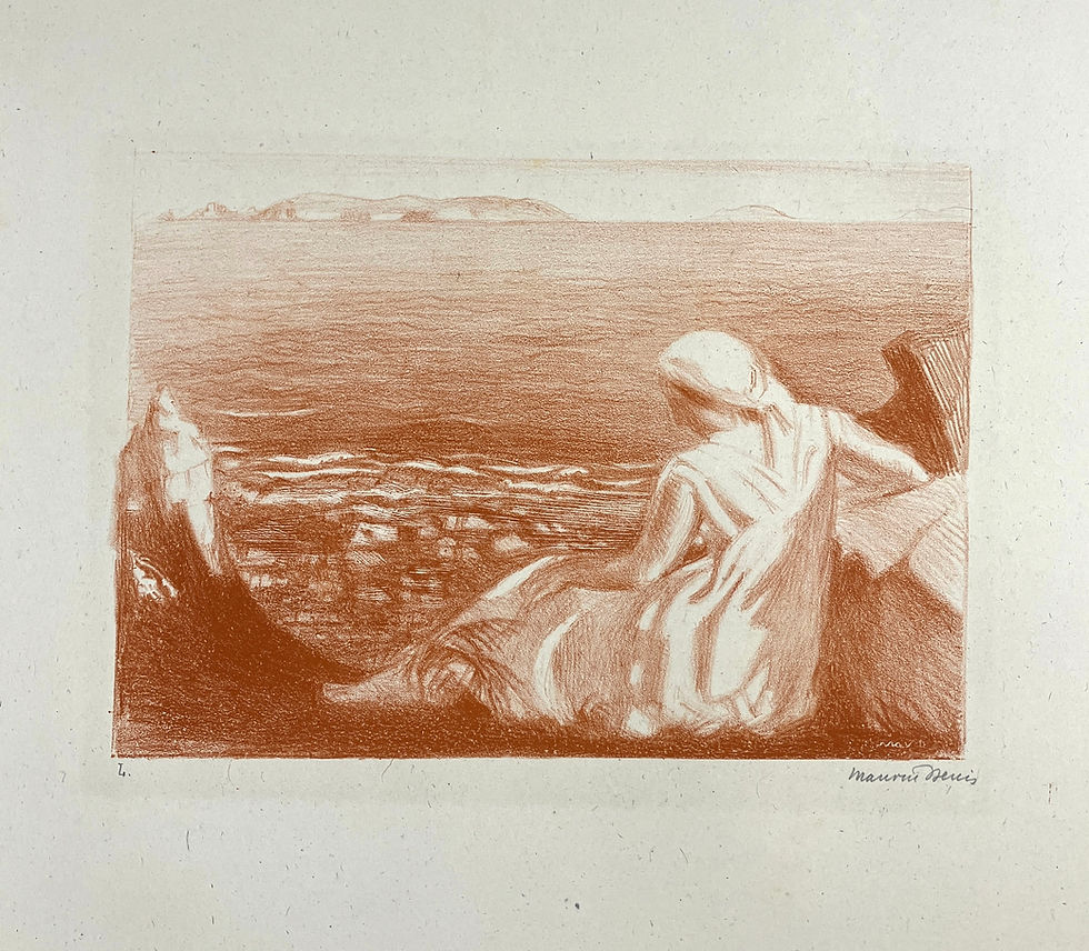 Maurice Denis (1870-1943). Solitude. 1925. Lithographie en rouge.