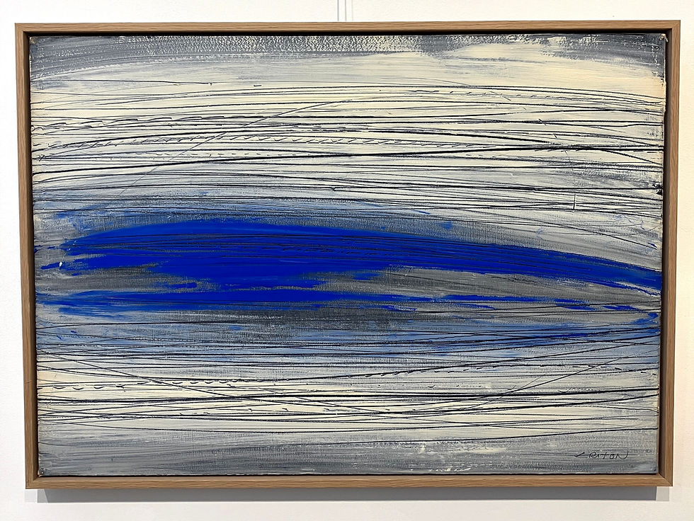 Jean Criton (1930-2022). Abstraction, circa 1960. Huile sur papier marouflée sur