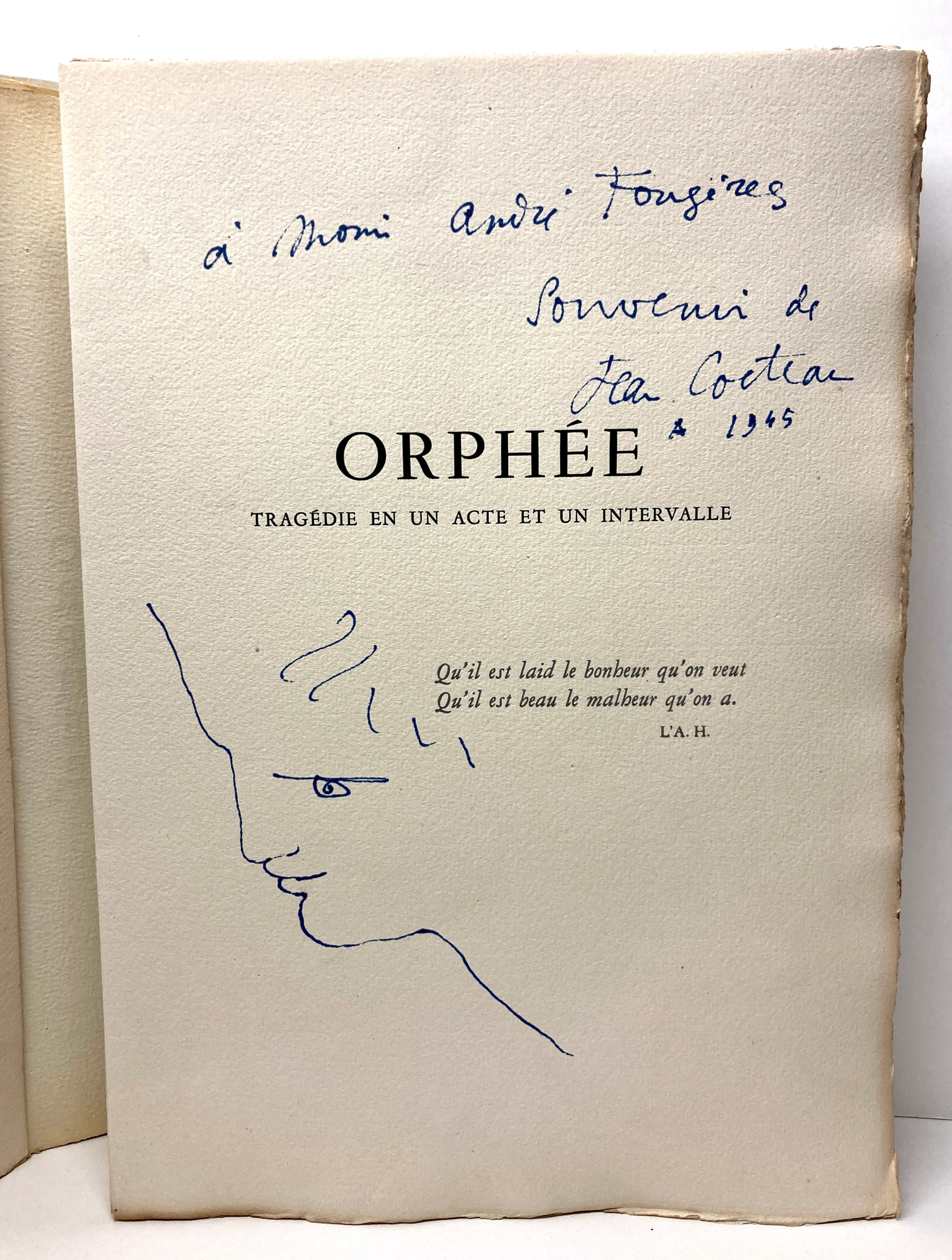 Jean Cocteau (1889-1963). Orphée. Avec un dessin original.