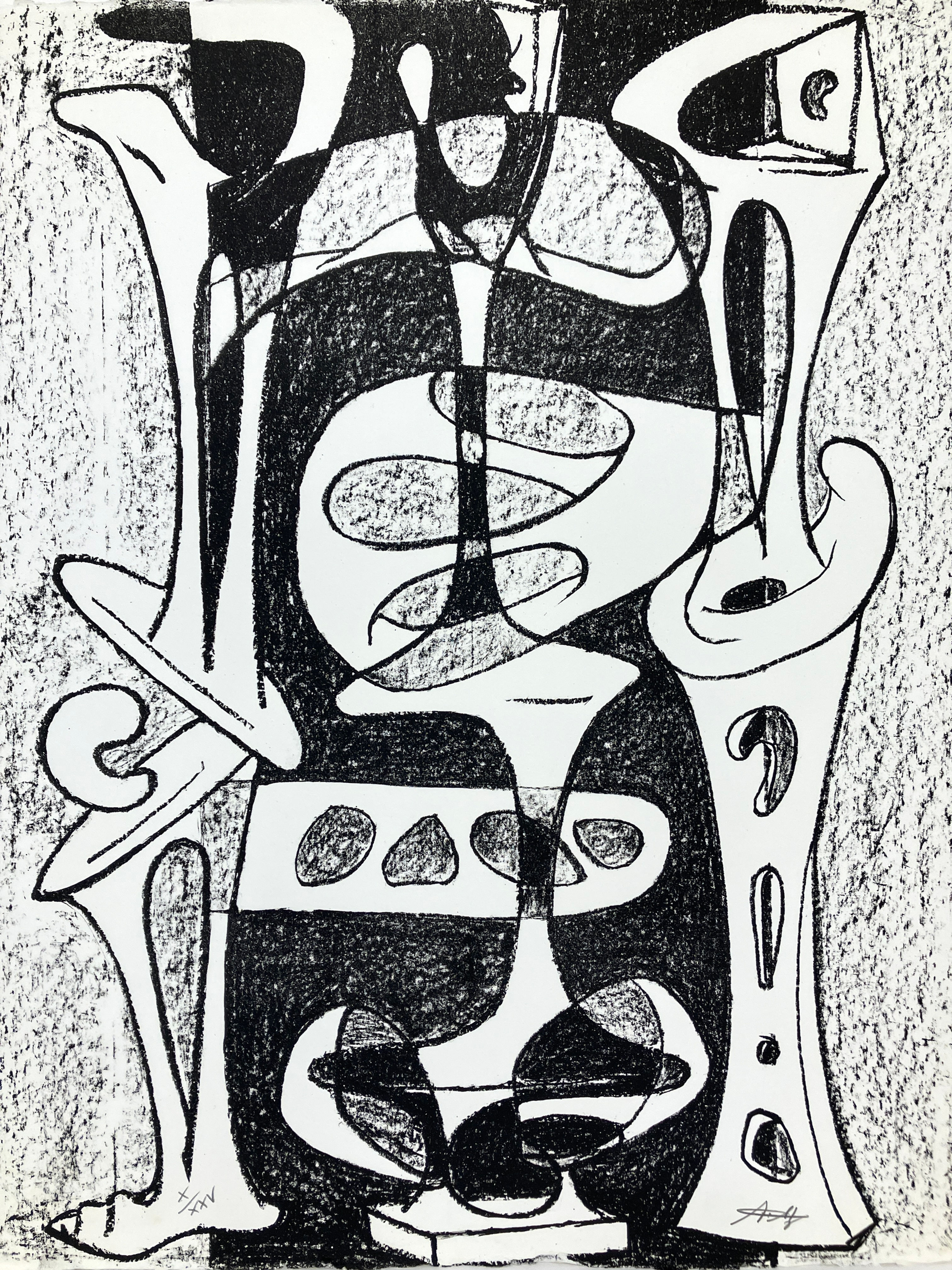 Agustín Cárdenas (1927-2001). The Stone Circle, circa 1971. Lithographie signée.
