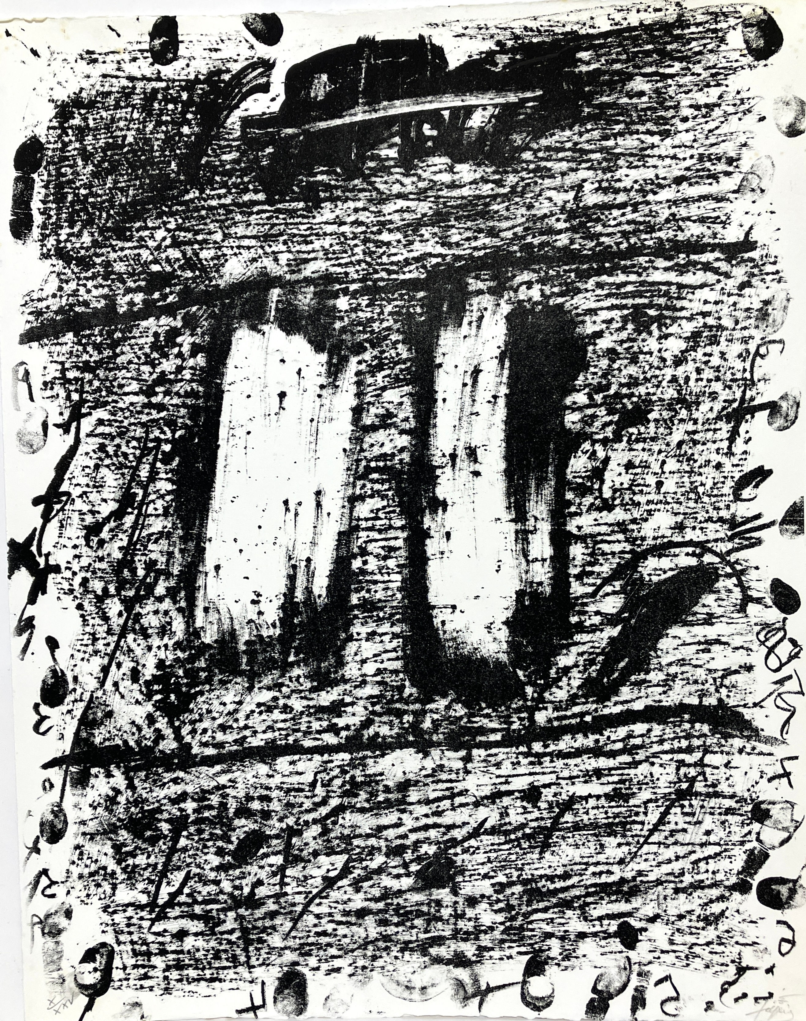Antoni Tàpies (1923-2012). The Stone Circle, circa 1971. Lithographie signée