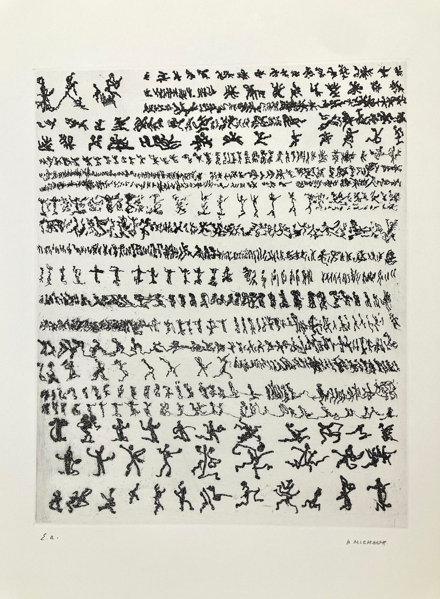 Henri Michaux (1899-1984). Sans titre, 1966. Gravure signée.
