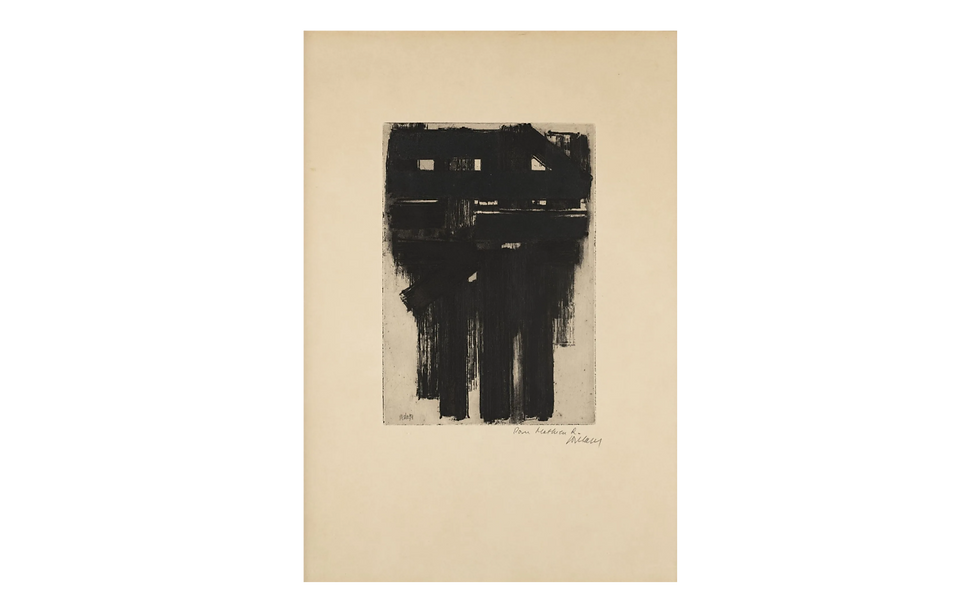 Pierre Soulages (1919-2022). Eau-forte III, 1956. Signée.