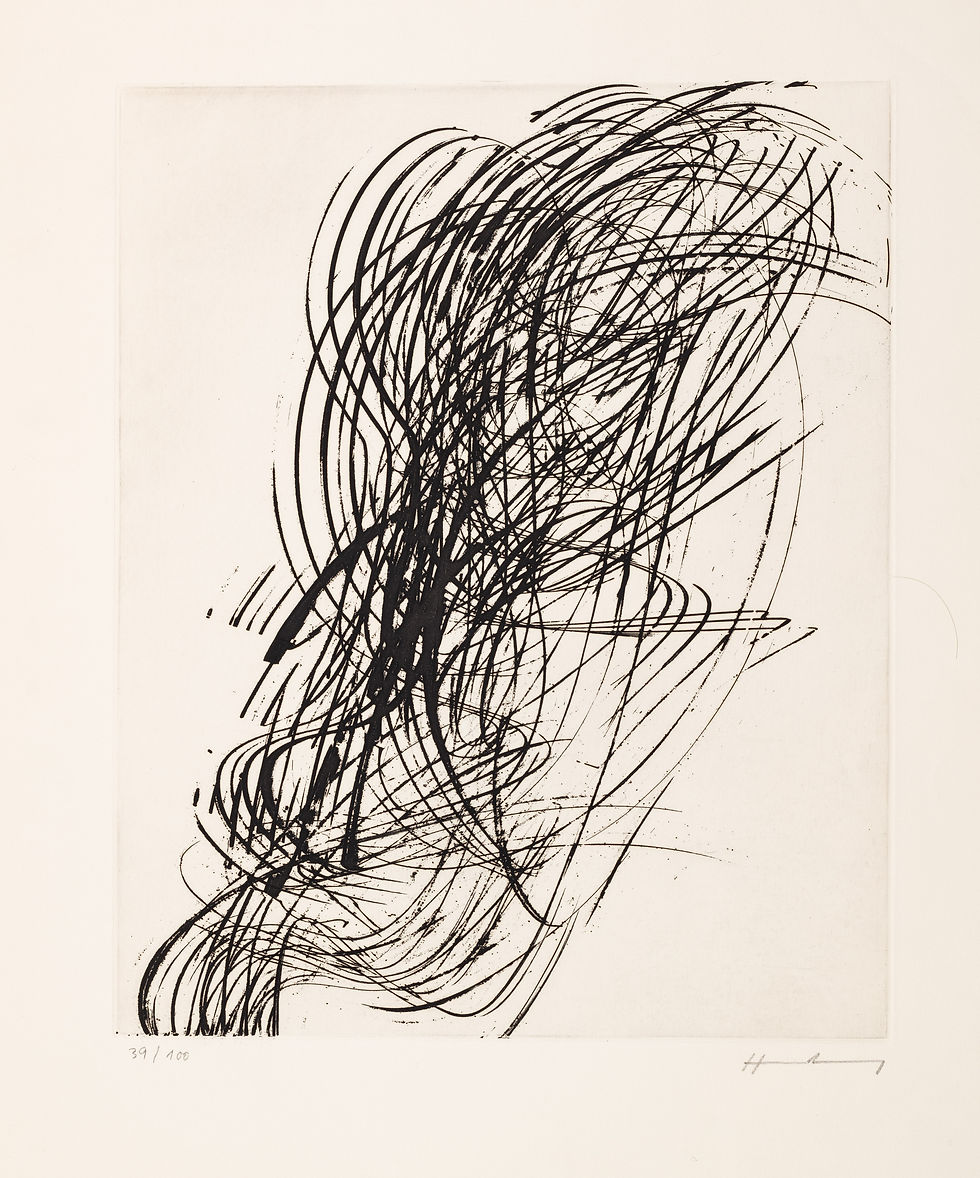Hans Hartung. G 1973/2. Eau-forte numérotée et signée. 1973.