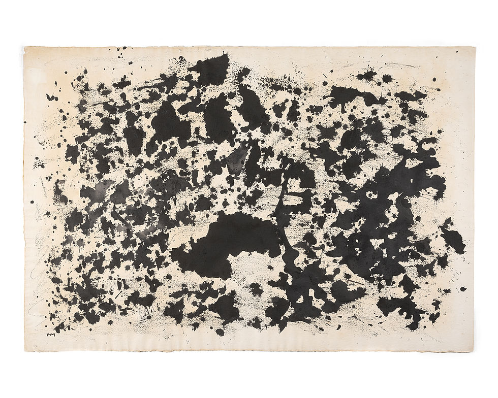 Henri Michaux (1899-1984) Sans titre. Encre et acrylique. Signée.