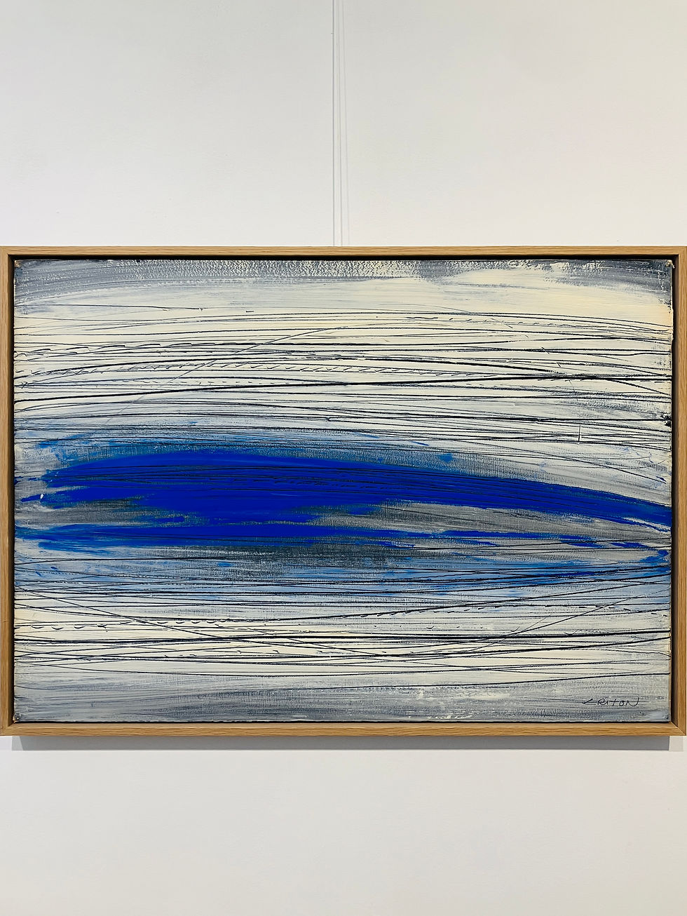 Jean Criton (1930-2022). Abstraction, circa 1960. Huile sur papier marouflée sur