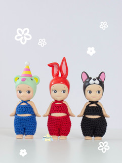sonny angels modelling crochet outfits