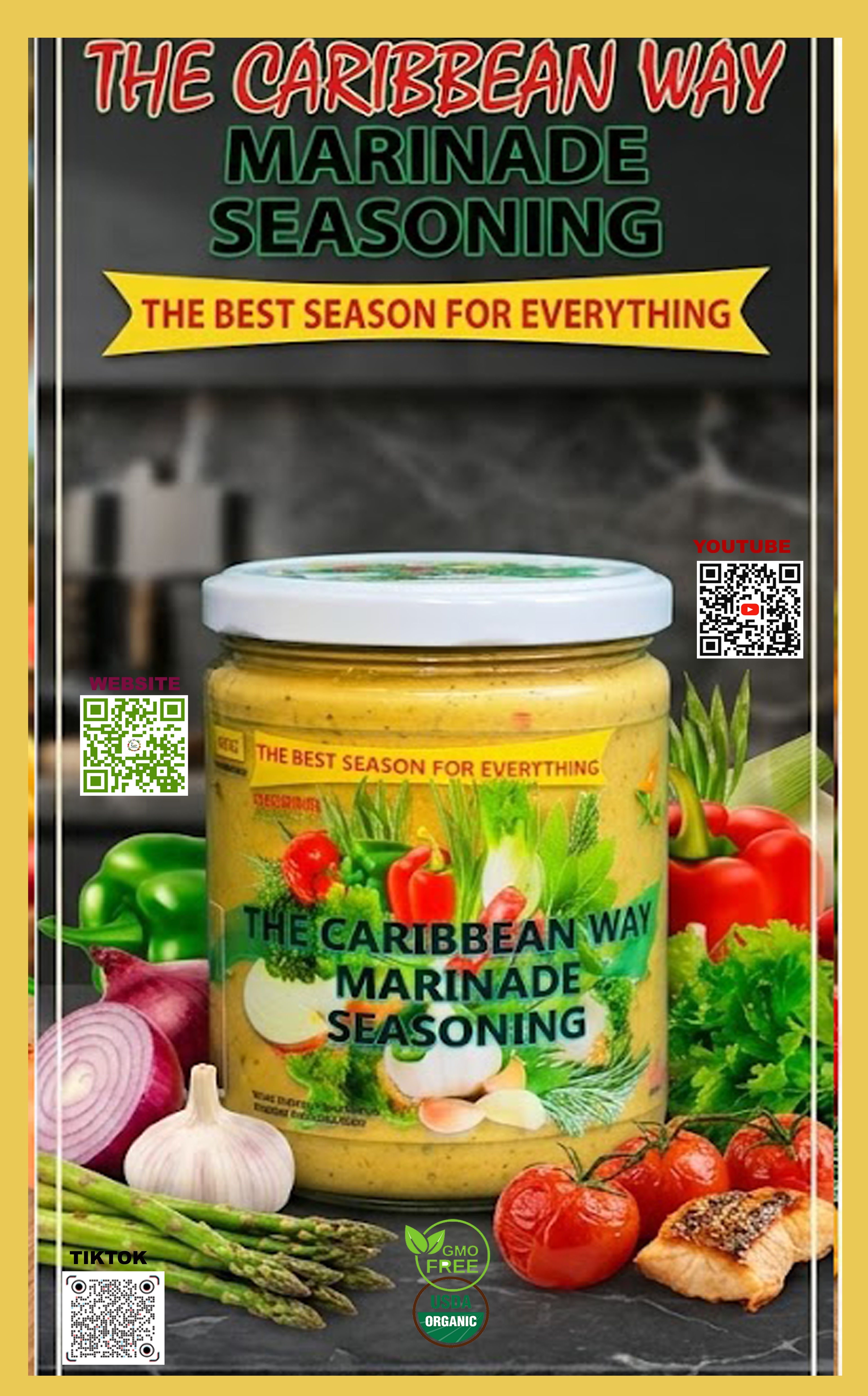 The Caribbean Way Marinade Seasoning Venders Only 16oz Case