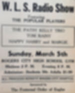 W.L.S. Radio Show Ad, 1950