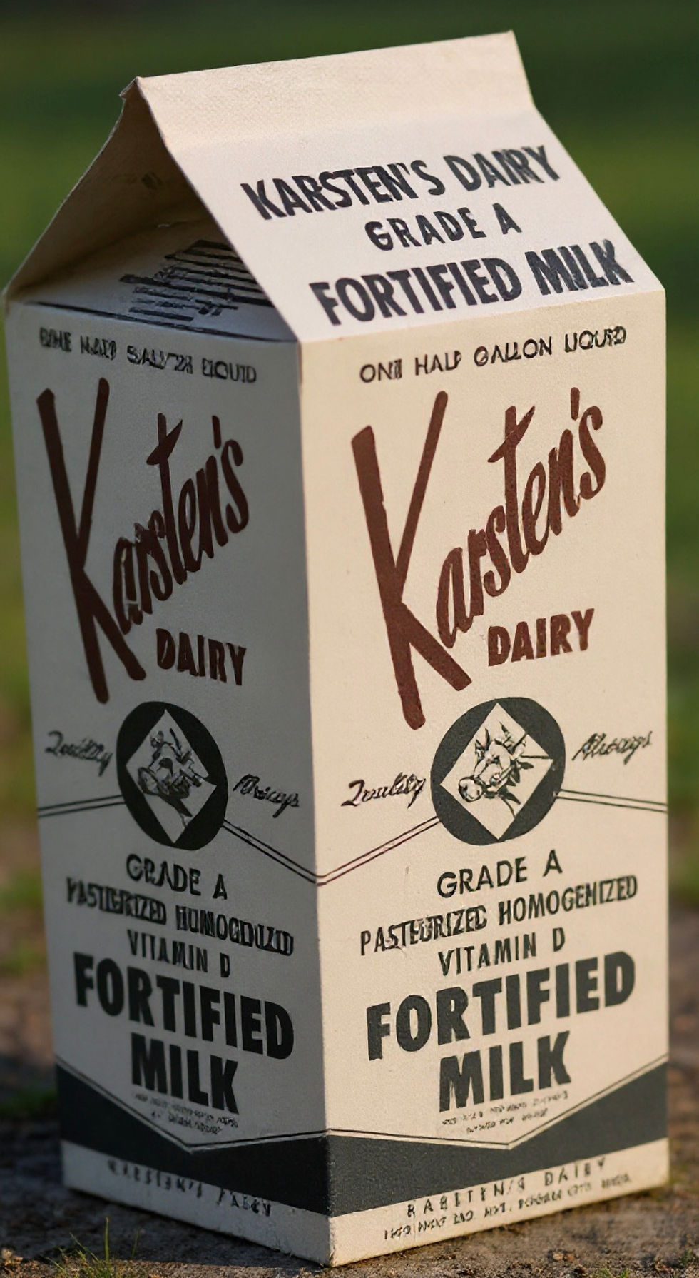 Karsten's Dairy Cardboard Milk Carton