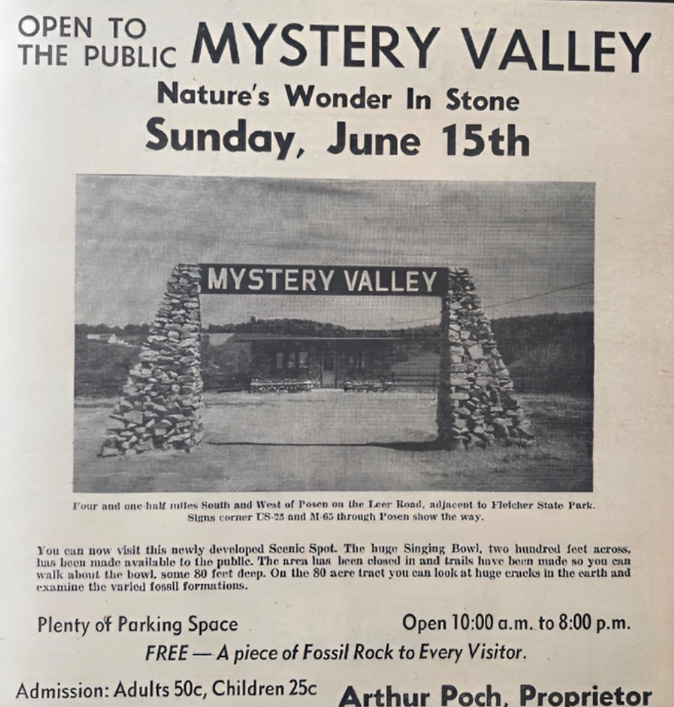 Mystery Valley Grand Opening Ad, 1958