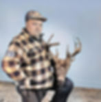 Herman Jaeger with his buck, 1949