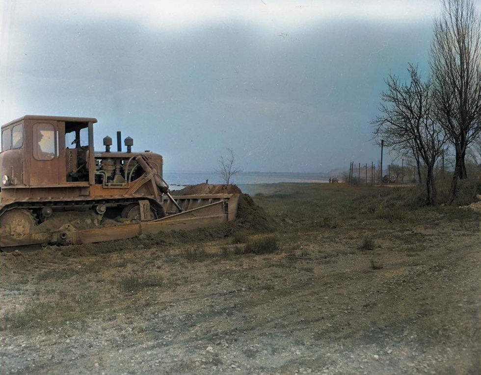 Improvements being made to the bathing beach, Summer 1950