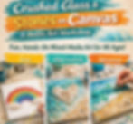 Crushed Glass, Rocks & Stones on Canvas (Resin Art)