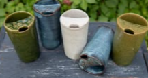 Handmade Pottery-Travel Cup or Drain Cup