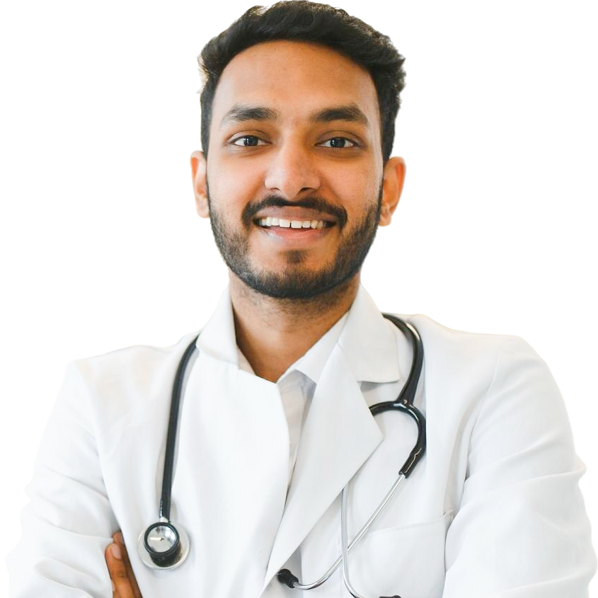 portrait-male-indian-doctor-wearing-white-coat-having-open-door-clinic-corridor-as-backgro