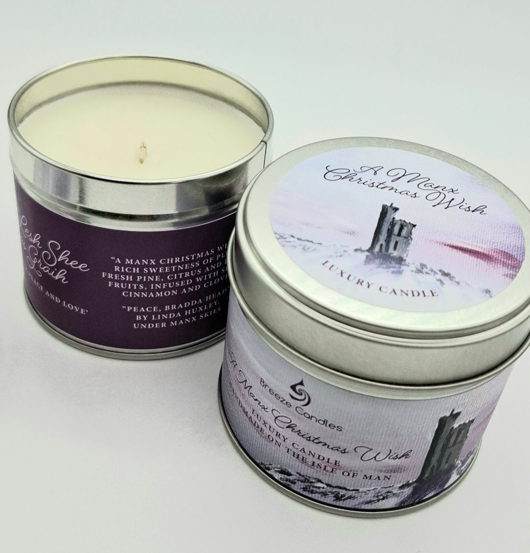 20cl Candle Tin - A Manx Christmas Wish