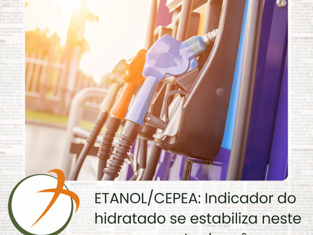 ETANOL/CEPEA: Indicador do hidratado se estabiliza neste encerramento de mês