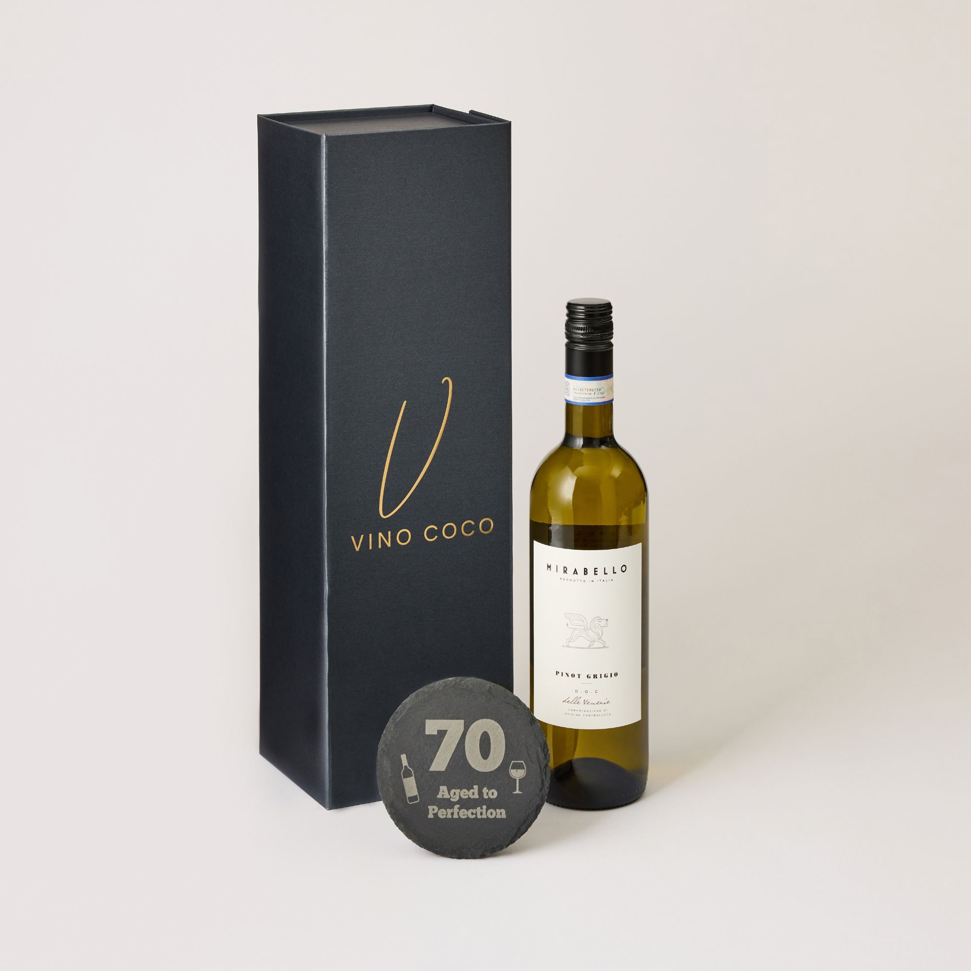 Luxury 70th Birthday White Wine Gift Set