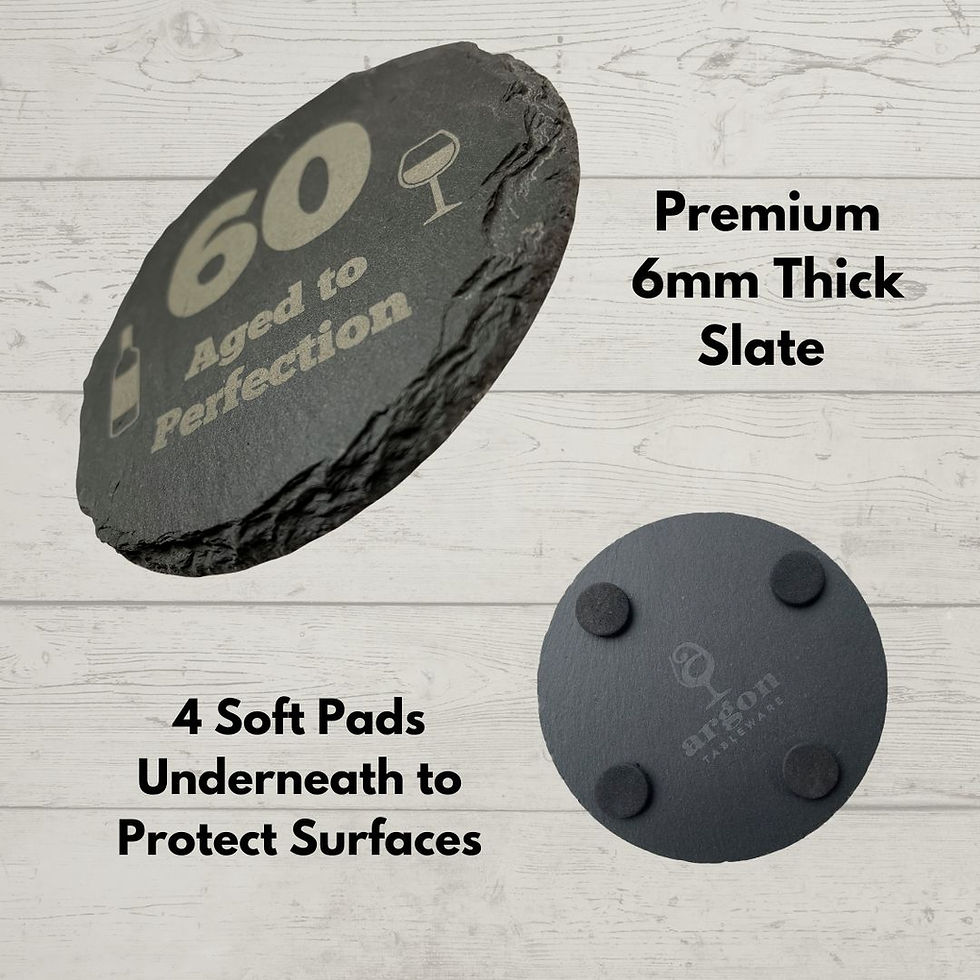 Thumbnail: High End 60th Birthday Gifts for Him | Malbec & 60th Birthday Coaster Gift Set