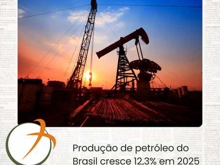 Produção de petróleo do Brasil cresce 12,3% em 2025 e bate recorde, diz ANP