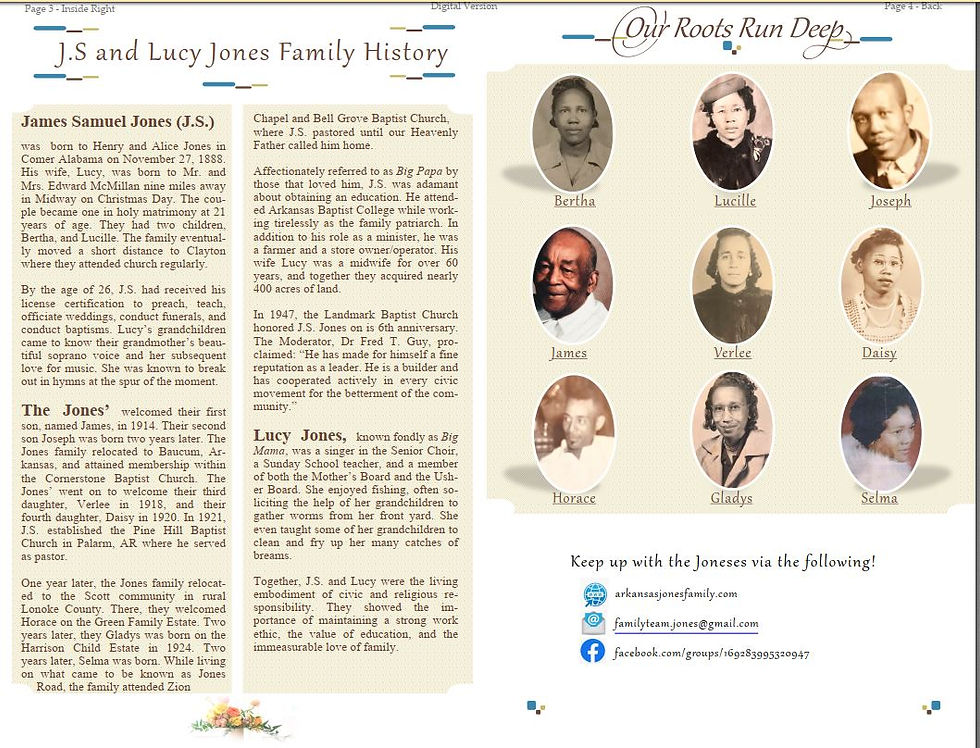 back of program