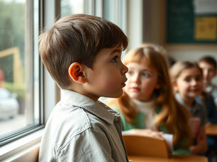 A child who appears distracted