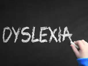 dyslexia written on a chalkboard