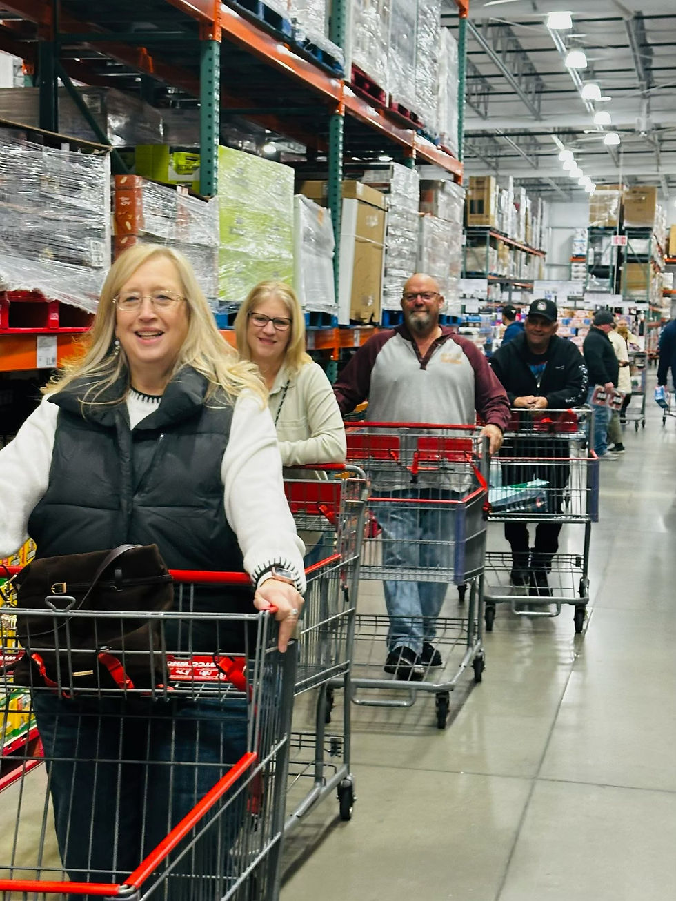 MMC members shopping for the baskets