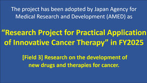 Our project has been selected for the AMED's “Research Project for Practical Application of Innovative Cancer Therapy”.