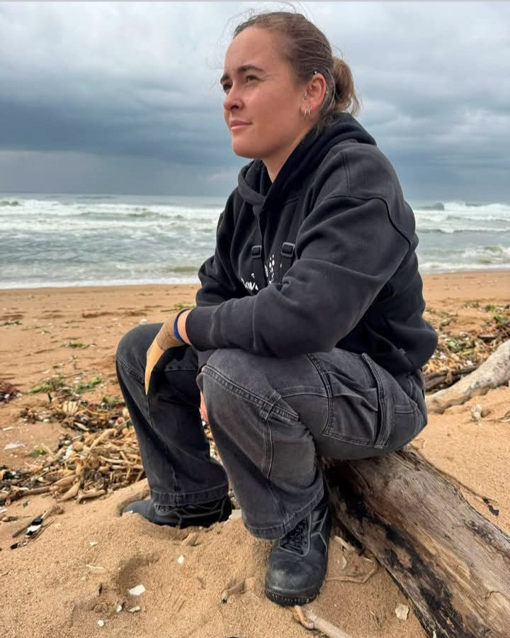 Zoe Prinsloo in deep thought at a save-a-fishie event