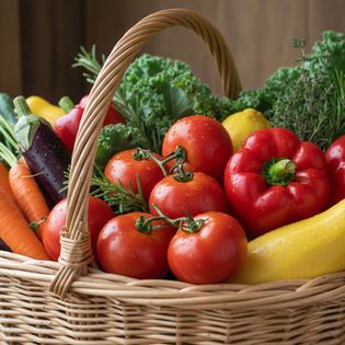 A basket of fresh vegetables straight from your garden