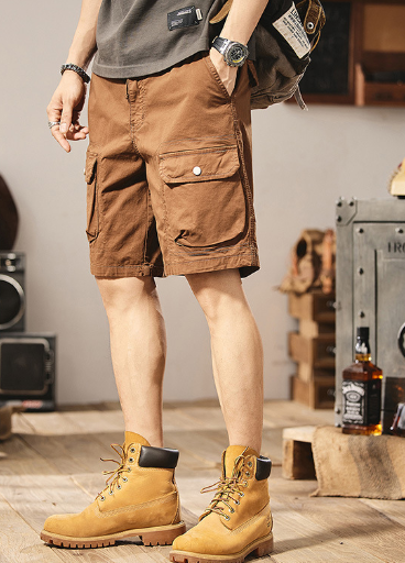 Thumbnail: Men's Casual Cargo Shorts with Multiple Pockets
