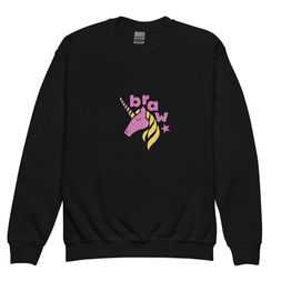 Youth Braw Sweatshirt with Unicorn image