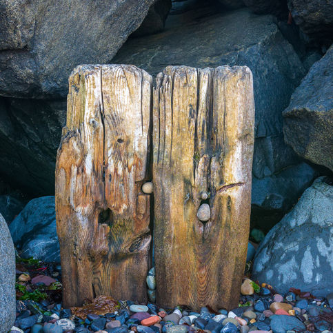 PEBBLES AND WOOD