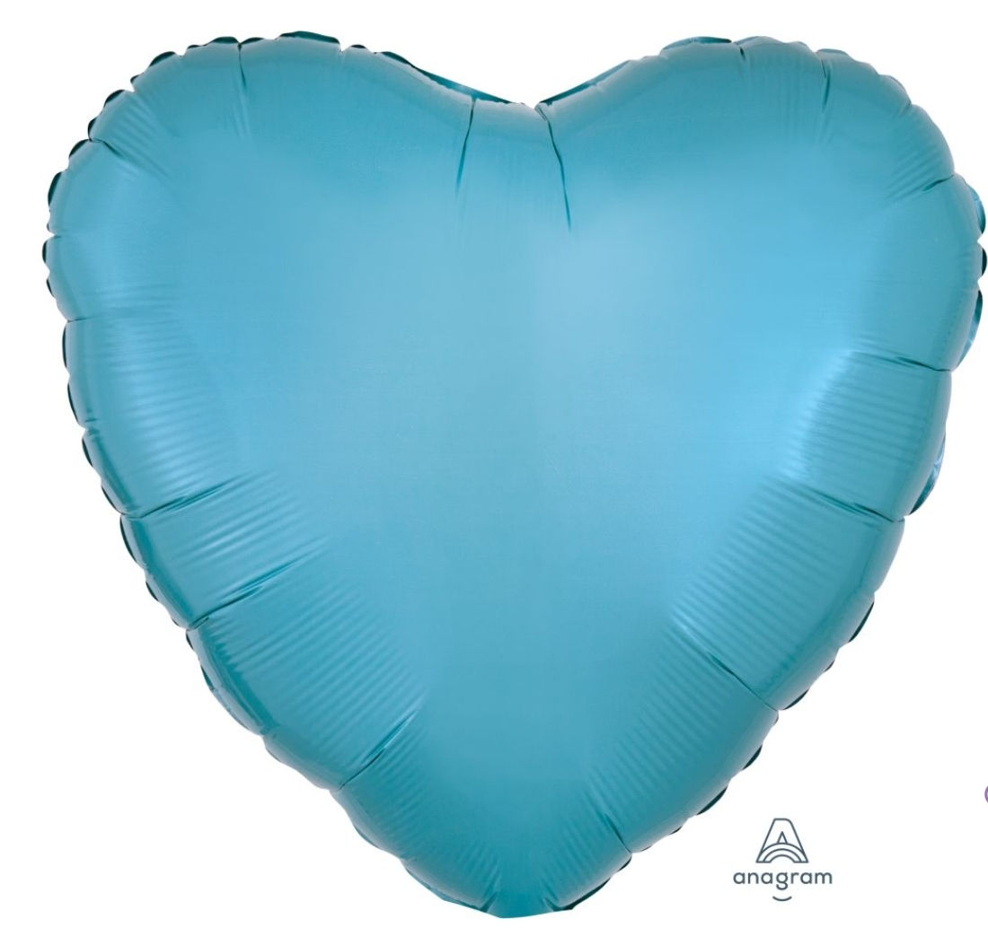 18" Caribbean Blue Heart