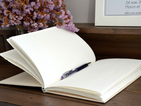 Livre d'or mariage artisanal personnalisé