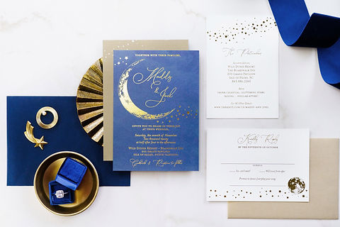 【非売品】TYPE-MOON Invitation Card シリアルNo入り Crescent Moon Celestial Wedding Invitations | Gilded Swan Paperie