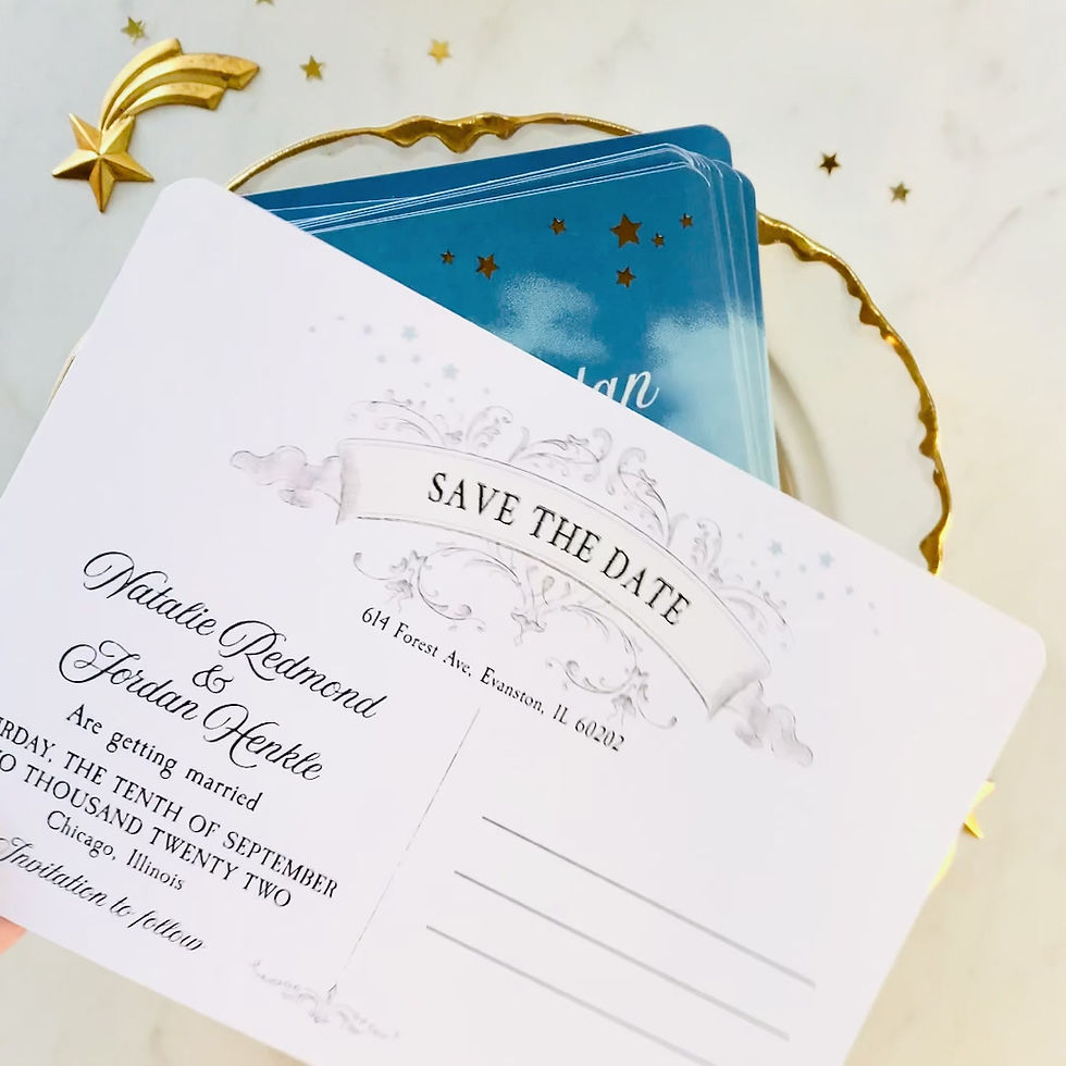Thumbnail: Written in the Stars - Moon Save the Date Postcards