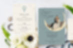 Thumbnail: blue ivory great gatsby wedding invitations art deco 1920s wedding roaring twenties suite