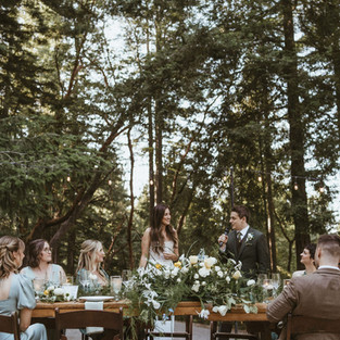 forest woodland wedding reception