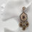 Miniaturbild: Ohrringe Dreiblatt Swarovski rosa, grau