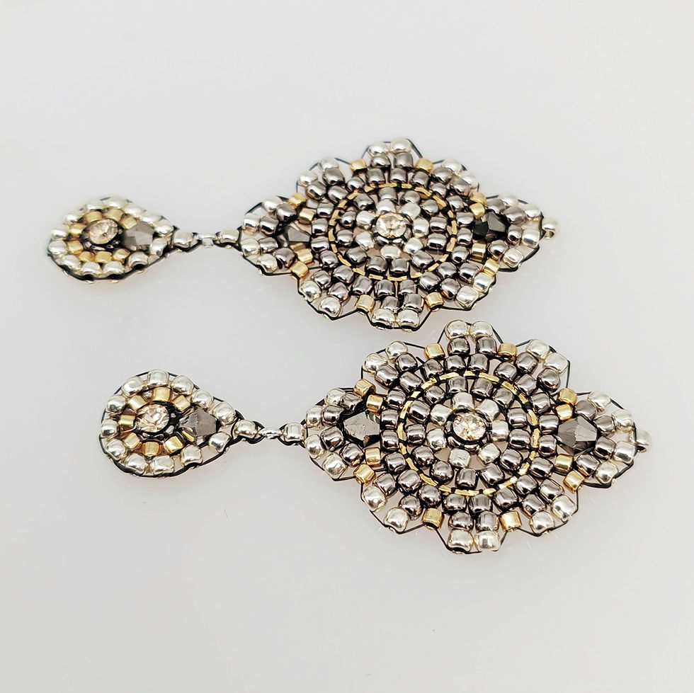 Miniaturbild: Ohrringe Keinblatt mini, silber, gold