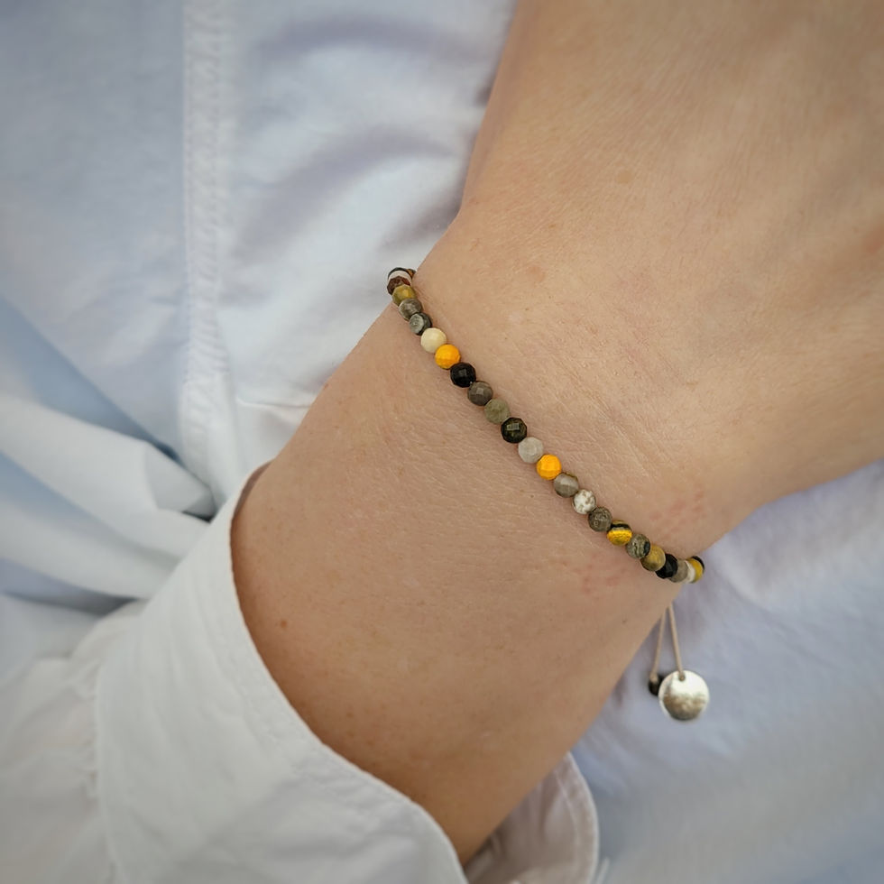 Armband Bumlebee, mehrfärbig, silber